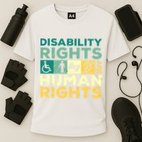 Cool Disability Rights Are Human Rights Support Caregivers Cooling Performance Crew T-Shirt