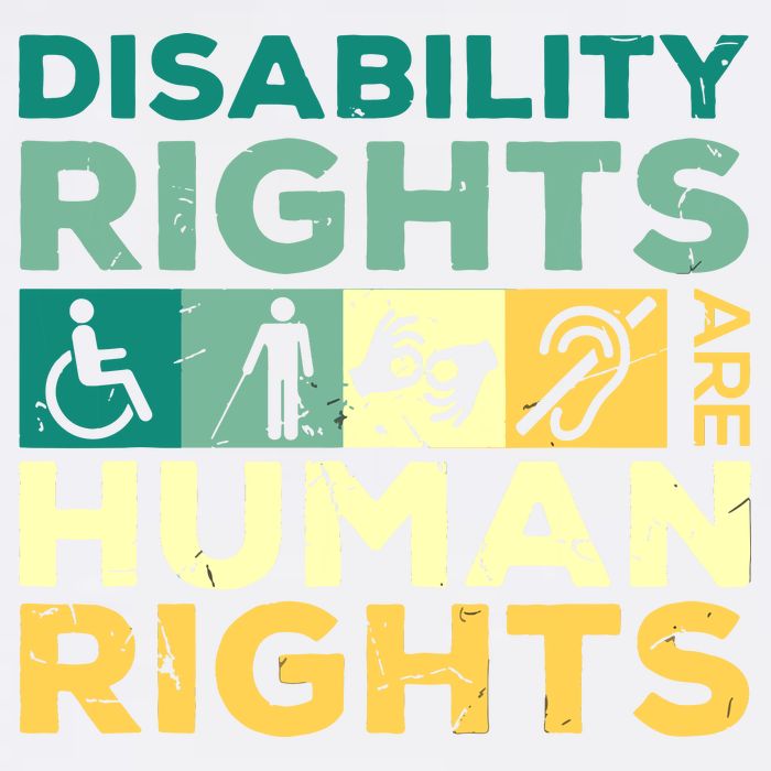 Cool Disability Rights Are Human Rights Support Caregivers Cooling Performance Crew T-Shirt