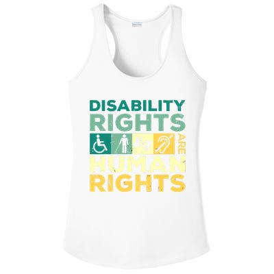 Cool Disability Rights Are Human Rights Support Caregivers Ladies PosiCharge Competitor Racerback Tank
