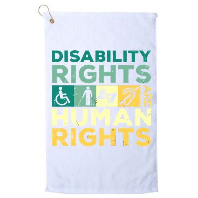 Cool Disability Rights Are Human Rights Support Caregivers Golf Towel