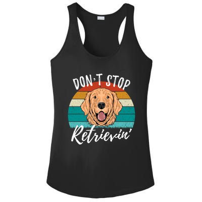 Cute Dog Retro Dont Stop Retrievin Golden Retriever Lovers Gift Ladies PosiCharge Competitor Racerback Tank