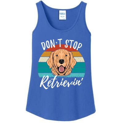 Cute Dog Retro Dont Stop Retrievin Golden Retriever Lovers Gift Ladies Essential Tank