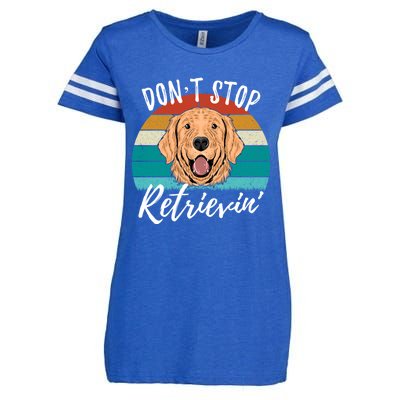 Cute Dog Retro Dont Stop Retrievin Golden Retriever Lovers Gift Enza Ladies Jersey Football T-Shirt