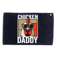 Chicken Daddy Rooster Farmer Funny Fathers Day For Grommeted Golf Towel