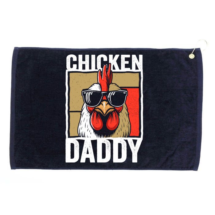 Chicken Daddy Rooster Farmer Funny Fathers Day For Grommeted Golf Towel