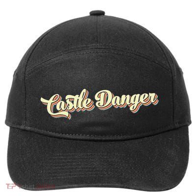 Castle Danger Retro Art Baseball 7-Panel Snapback Hat