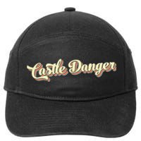 Castle Danger Retro Art Baseball 7-Panel Snapback Hat