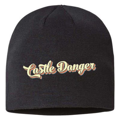 Castle Danger Retro Art Baseball Sustainable Beanie