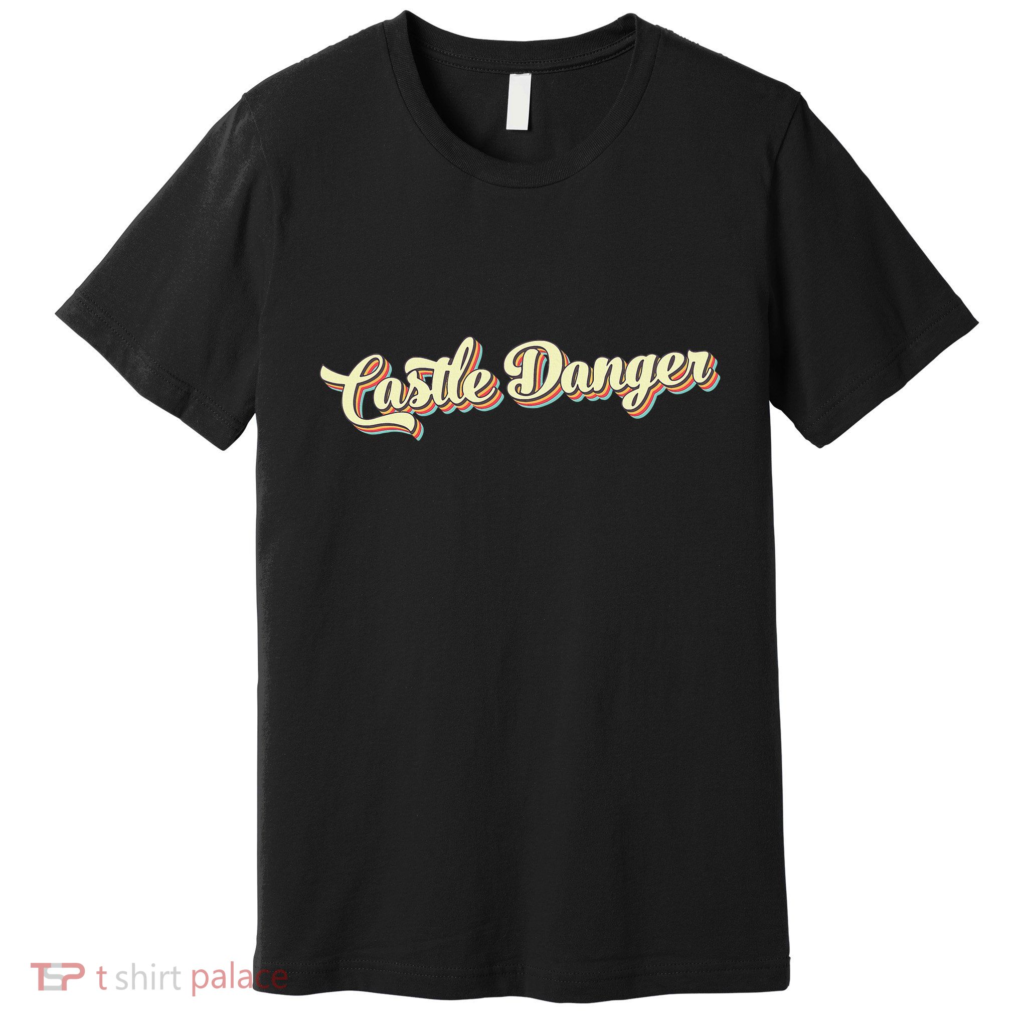 Castle Danger Retro Art Baseball Premium T-Shirt