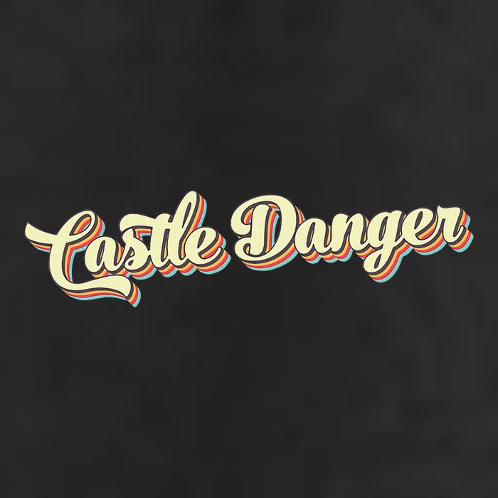 Castle Danger Retro Art Baseball Hat