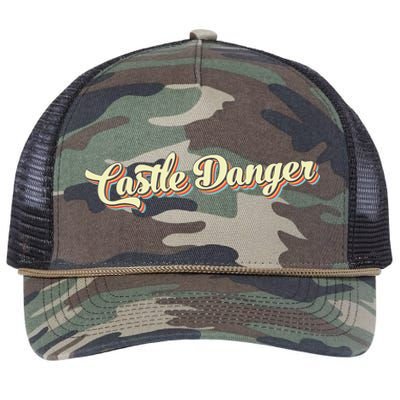 Castle Danger Retro Art Baseball Retro Rope Trucker Hat Cap