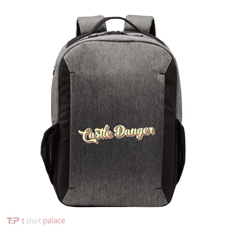 Castle Danger Retro Art Baseball Vector Backpack