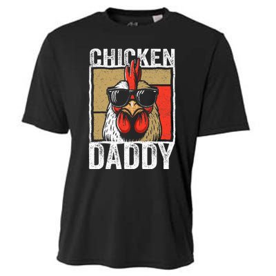 Chicken Daddy Rooster Farmer Funny Fathers Day Cooling Performance Crew T-Shirt