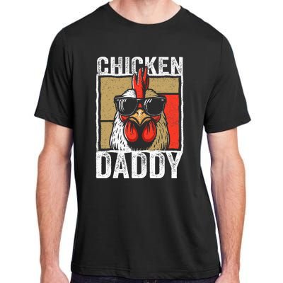 Chicken Daddy Rooster Farmer Funny Fathers Day Adult ChromaSoft Performance T-Shirt