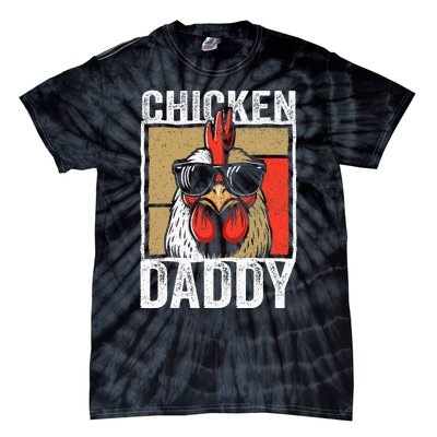 Chicken Daddy Rooster Farmer Funny Fathers Day Tie-Dye T-Shirt