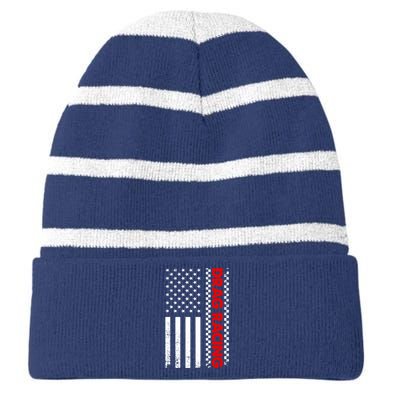 Cool Drag Racing Design For Drag Race Car Lovers Striped Beanie with Solid Band