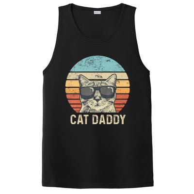 Cat Daddy Retro Cat Sunglasses Cool Cat Dad Gift Fathers Day PosiCharge Competitor Tank