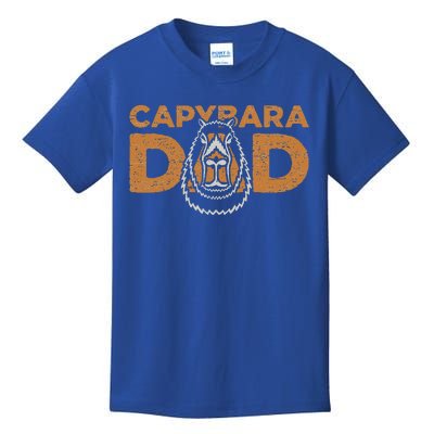 Capybara Dad Rodent Animals Vintage Capybaras Kids T-Shirt