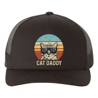 Cat Daddy Retro Cat Sunglasses Cool Cat Dad Gift Fathers Day Yupoong Adult 5-Panel Trucker Hat