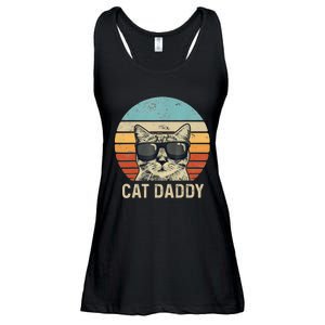 Cat Daddy Retro Cat Sunglasses Cool Cat Dad Gift Fathers Day Ladies Essential Flowy Tank