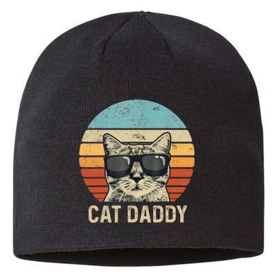 Cat Daddy Retro Cat Sunglasses Cool Cat Dad Gift Fathers Day Sustainable Beanie