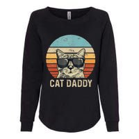 Cat Daddy Retro Cat Sunglasses Cool Cat Dad Gift Fathers Day Womens California Wash Sweatshirt