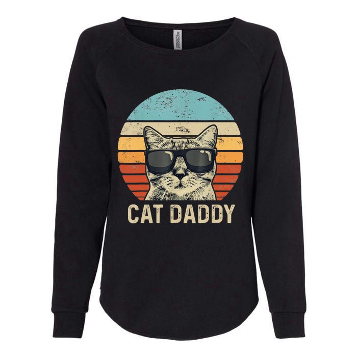 Cat Daddy Retro Cat Sunglasses Cool Cat Dad Gift Fathers Day Womens California Wash Sweatshirt