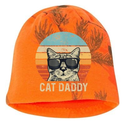 Cat Daddy Retro Cat Sunglasses Cool Cat Dad Gift Fathers Day Kati - Camo Knit Beanie