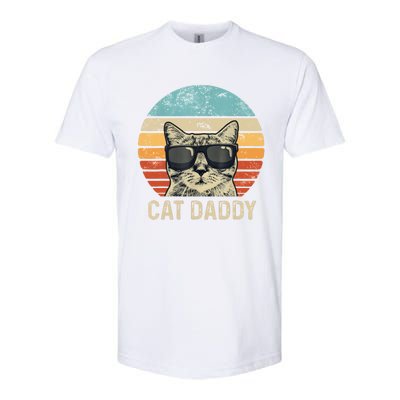 Cat Daddy Retro Cat Sunglasses Cool Cat Dad Gift Fathers Day Softstyle® CVC T-Shirt