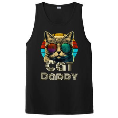 Cat Daddy, Retro Cat Dad, 80s, 90s, Vintage PosiCharge Competitor Tank