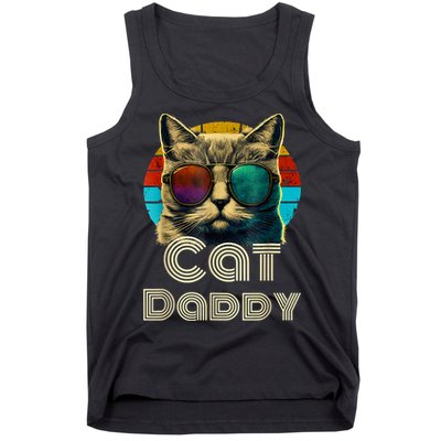 Cat Daddy, Retro Cat Dad, 80s, 90s, Vintage Tank Top