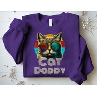 Cat Daddy, Retro Cat Dad, 80s, 90s, Vintage Sweatshirt