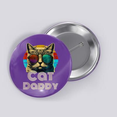 Cat Daddy, Retro Cat Dad, 80s, 90s, Vintage Button