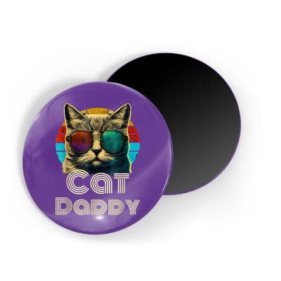 Cat Daddy, Retro Cat Dad, 80s, 90s, Vintage Magnet