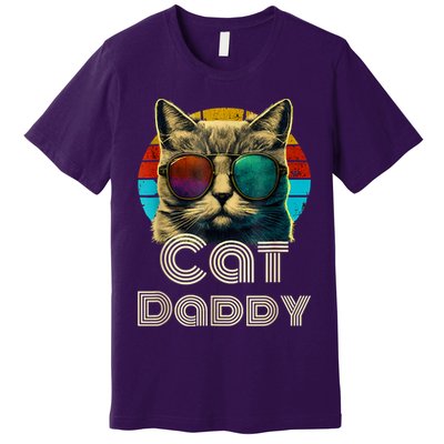 Cat Daddy, Retro Cat Dad, 80s, 90s, Vintage Premium T-Shirt