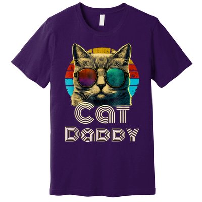 Cat Daddy, Retro Cat Dad, 80s, 90s, Vintage Premium T-Shirt