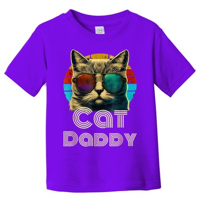 Cat Daddy, Retro Cat Dad, 80s, 90s, Vintage Toddler T-Shirt
