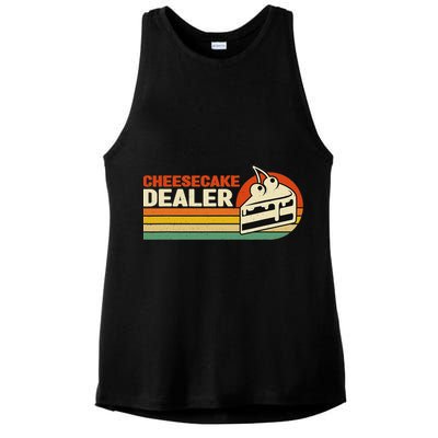 Cheesecake Dealer Retro Sweets Goodies Desserts Cheesecake Ladies PosiCharge Tri-Blend Wicking Tank
