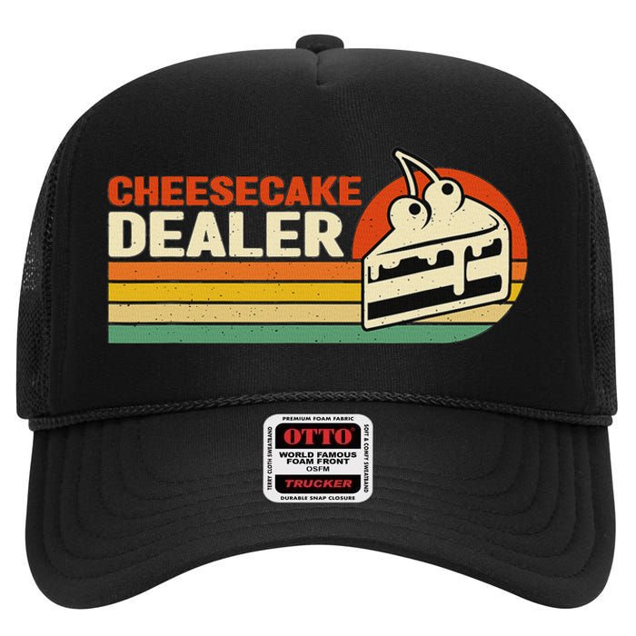 Cheesecake Dealer Retro Sweets Goodies Desserts Cheesecake High Crown Mesh Back Trucker Hat