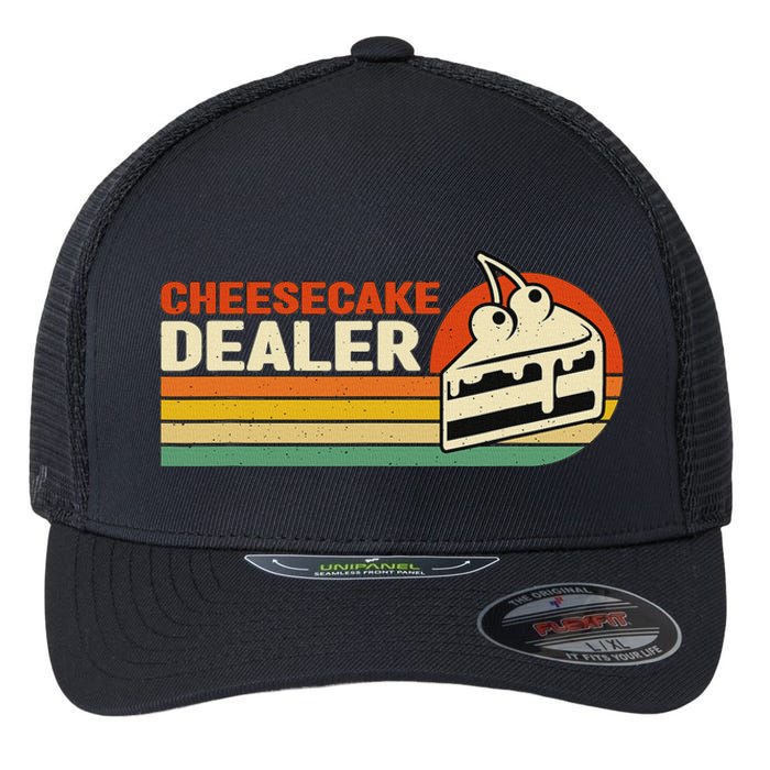 Cheesecake Dealer Retro Sweets Goodies Desserts Cheesecake Flexfit Unipanel Trucker Cap