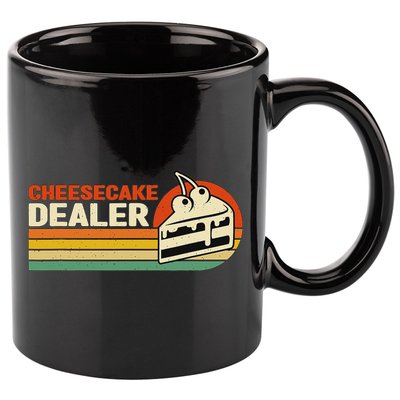Cheesecake Dealer Retro Sweets Goodies Desserts Cheesecake 11oz C Handle Ceramic Mug