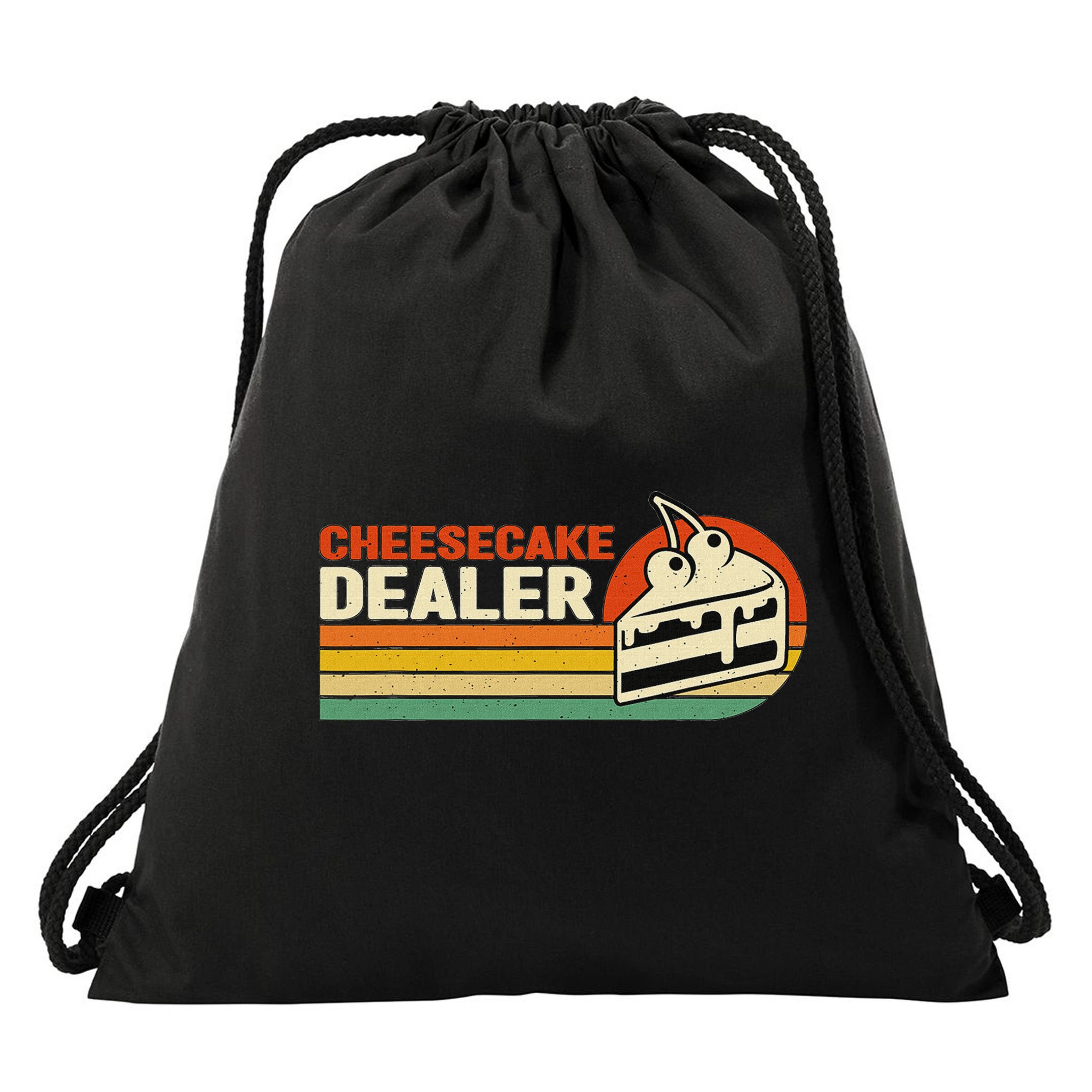 Cheesecake Dealer Retro Sweets Goodies Desserts Cheesecake Drawstring Bag
