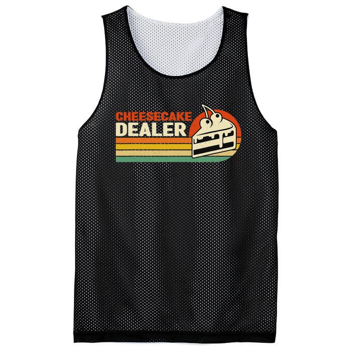 Cheesecake Dealer Retro Sweets Goodies Desserts Cheesecake Mesh Reversible Basketball Jersey Tank