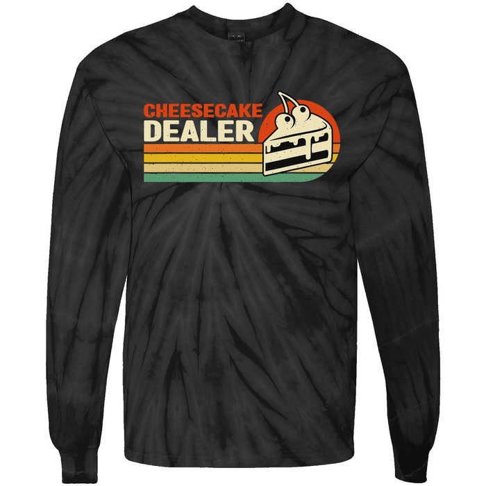 Cheesecake Dealer Retro Sweets Goodies Desserts Cheesecake Tie-Dye Long Sleeve Shirt