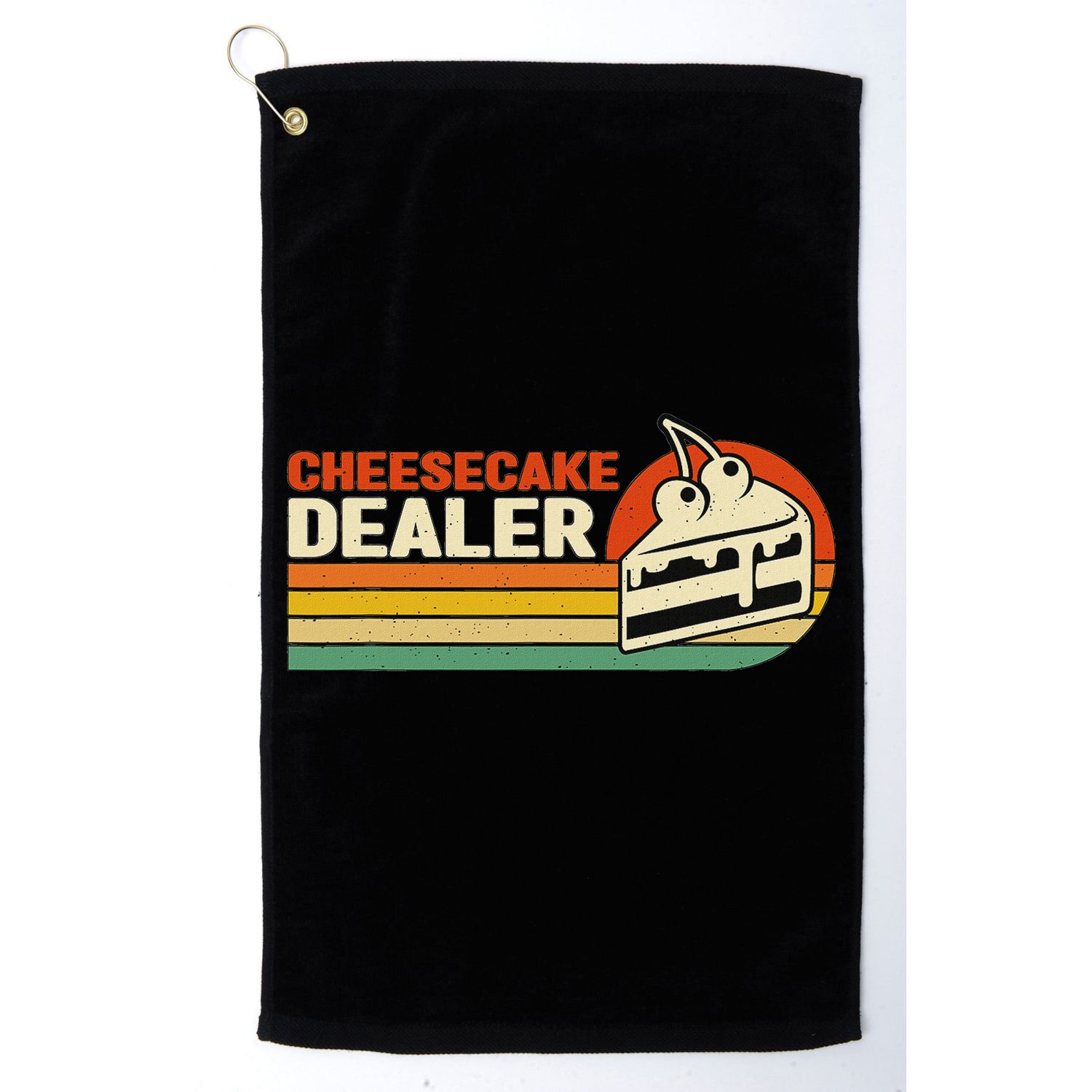 Cheesecake Dealer Retro Sweets Goodies Desserts Cheesecake Golf Towel