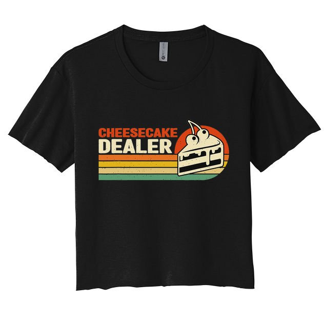 Cheesecake Dealer Retro Sweets Goodies Desserts Cheesecake Women's Crop Top Tee