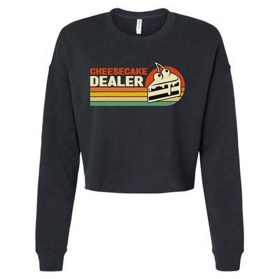Cheesecake Dealer Retro Sweets Goodies Desserts Cheesecake Cropped Pullover Crew