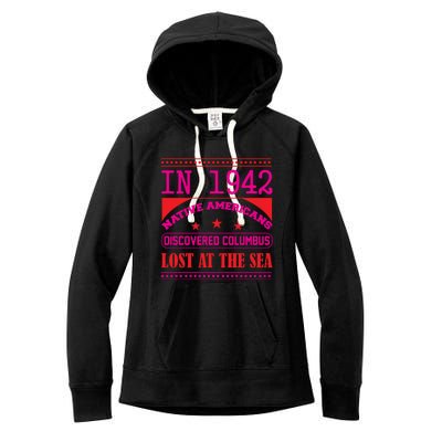 Columbus Day Reflection Graphic Women's Fleece Hoodie