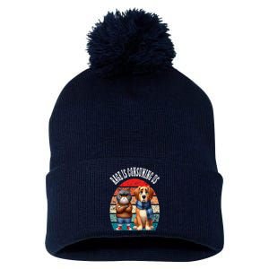 Cat & Dog Retro Silly Staring Rage Is Consuming Us Pom Pom 12in Knit Beanie