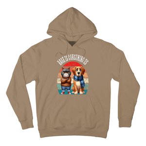 Cat & Dog Retro Silly Staring Rage Is Consuming Us Hoodie